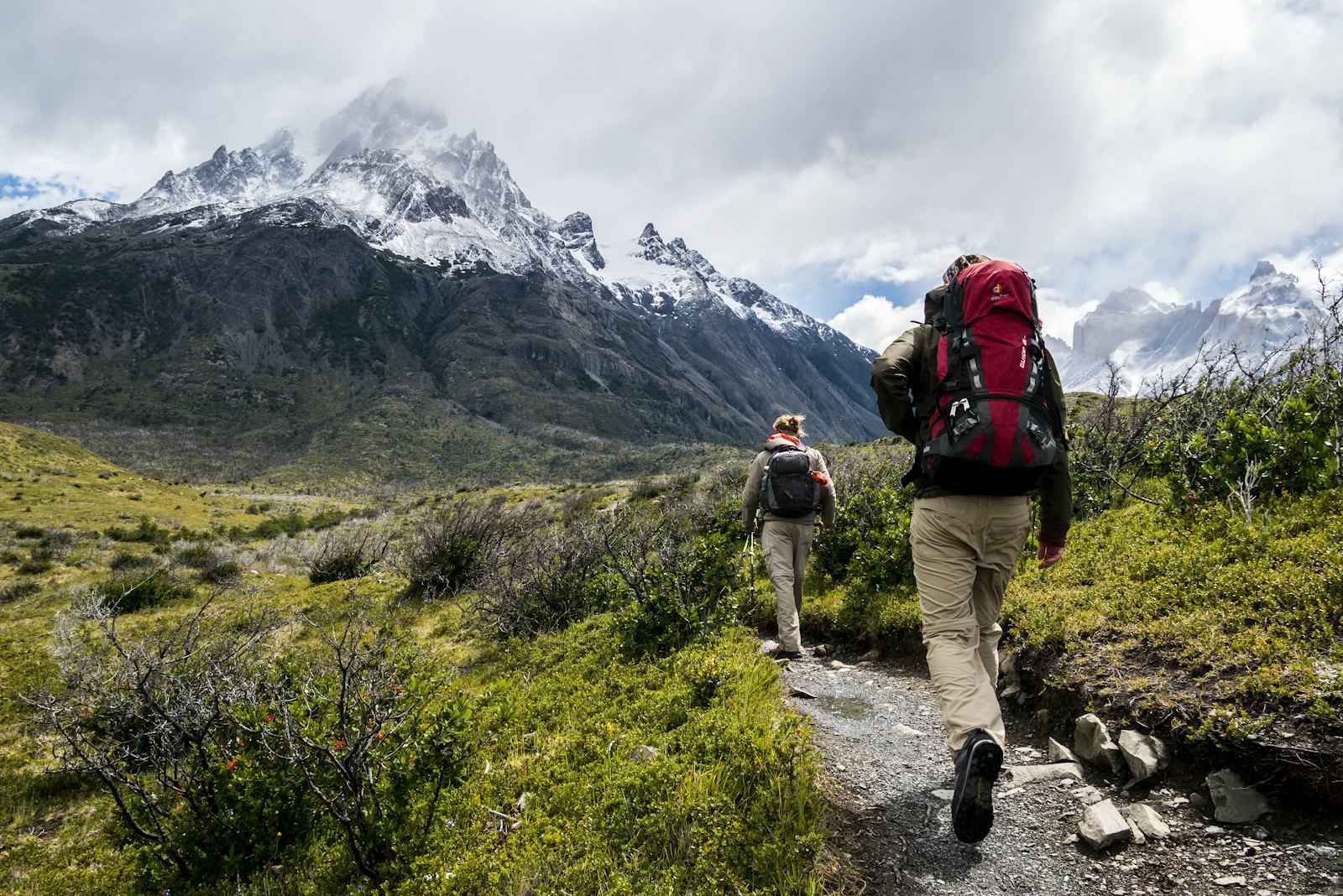 Guide with travellers outdoors